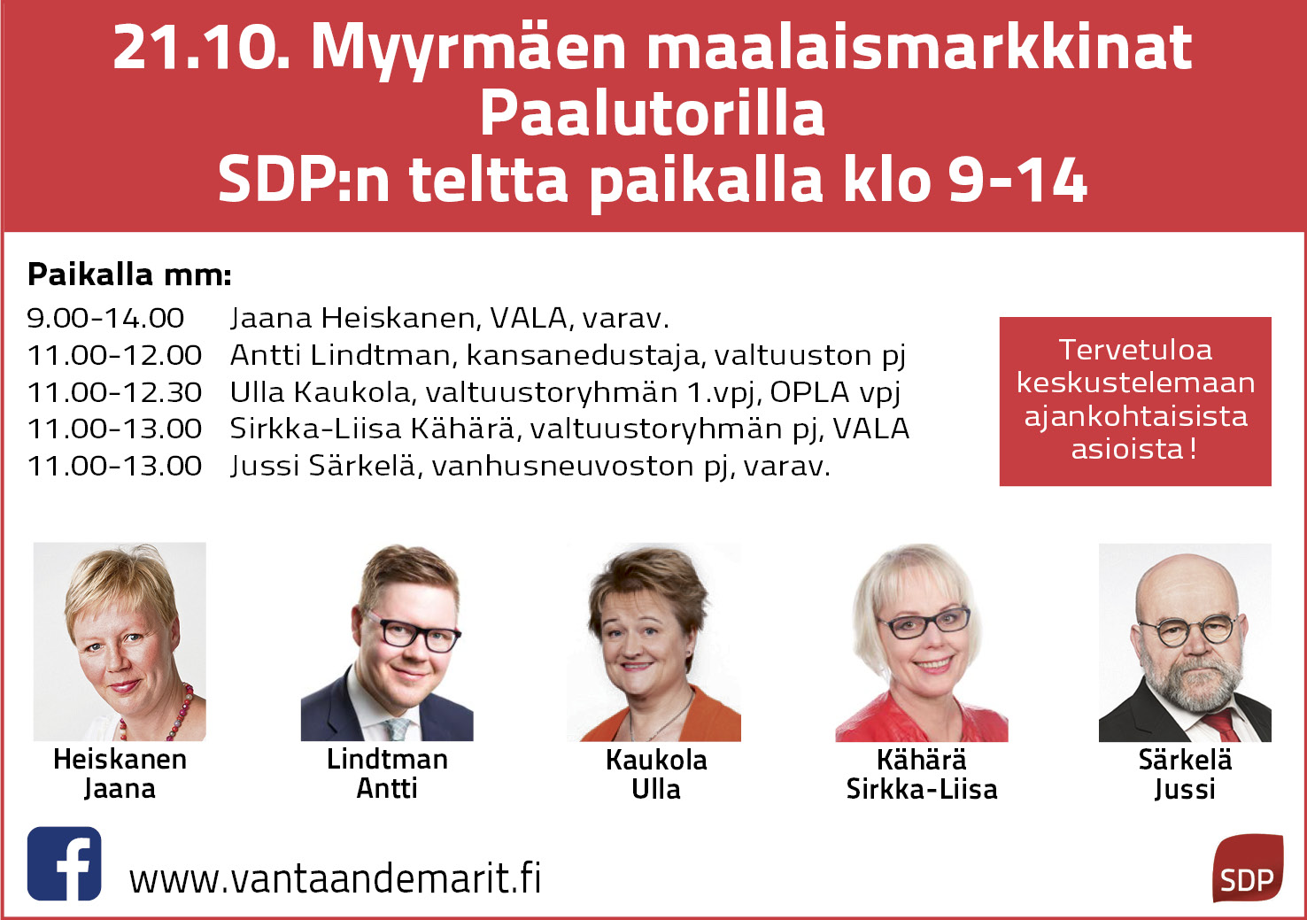 21.10. Demarit Myyrmäen maalaismarkkinoilla