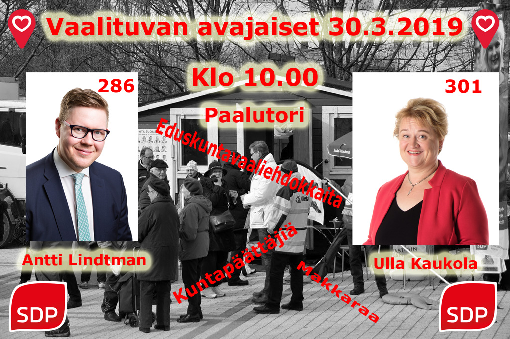 Myyrmäen vaalimökin avajaiset 30.3. klo 10.00