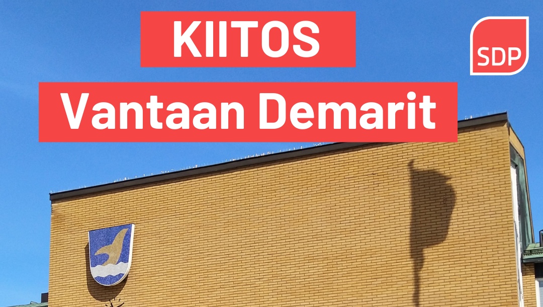 Vantaan demareille 16 valtuutettua