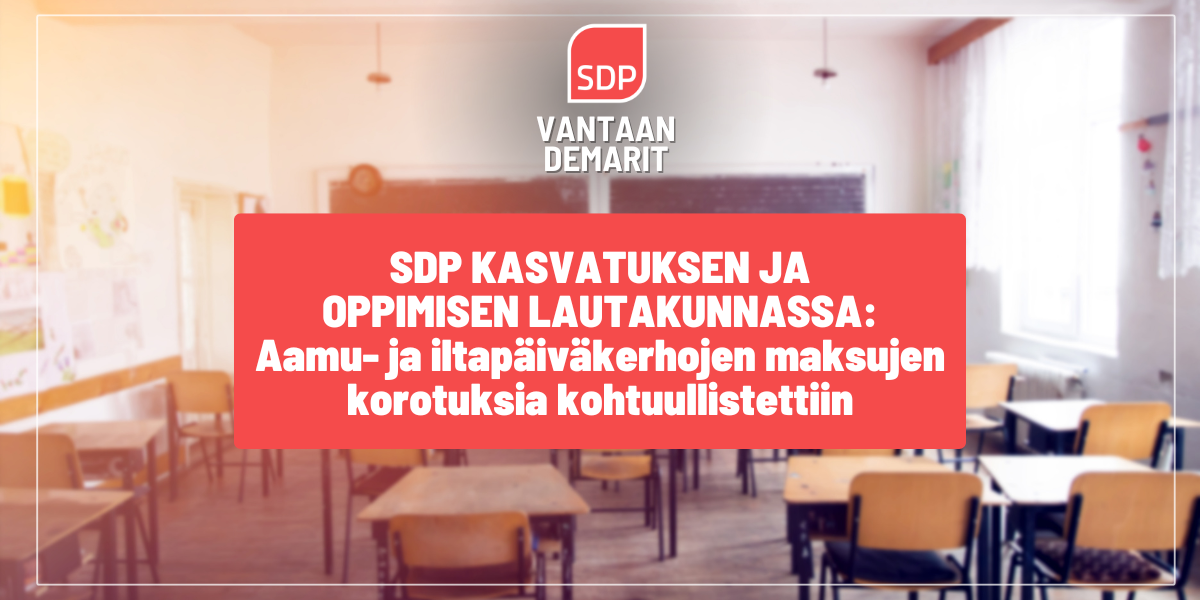 Aamu- ja iltapäiväkerhojen maksujen korotuksia kohtuullistettiin