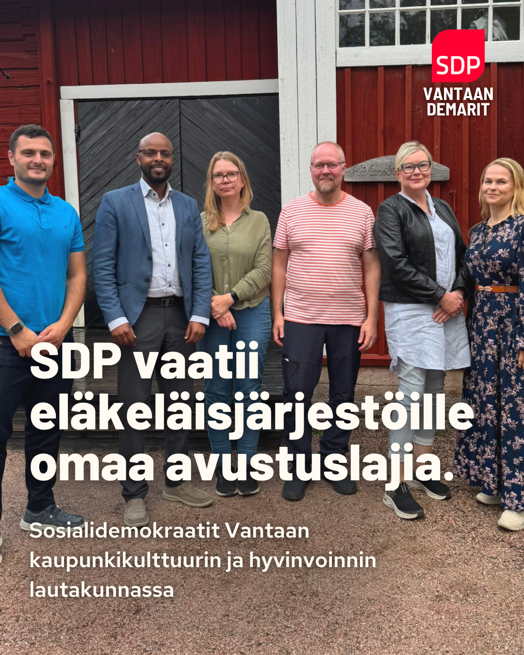 SDP Vantaa vaatii eläkeläisjärjestöille omaa avustuslajia