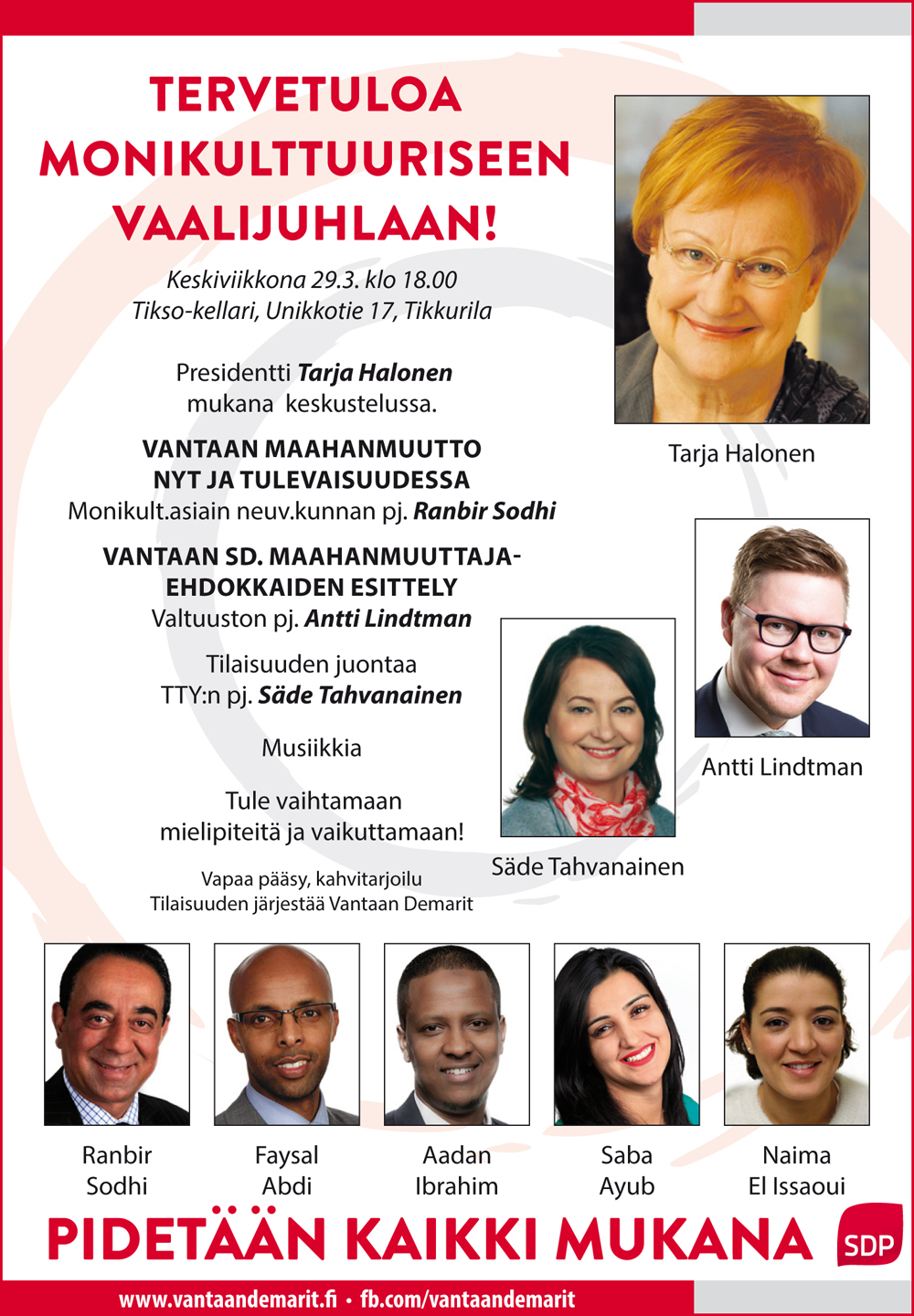 Monikulttuurinen juhla 29.3. klo 18 Tiksolla