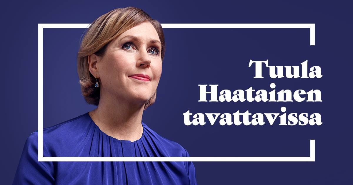 Tuula Haatainen tavattavissa Vantaalla 20.1. TIKKURILA ja 27.1. MYYRMÄKI.  Tervetuloa tapaamaan Tuulaa.
