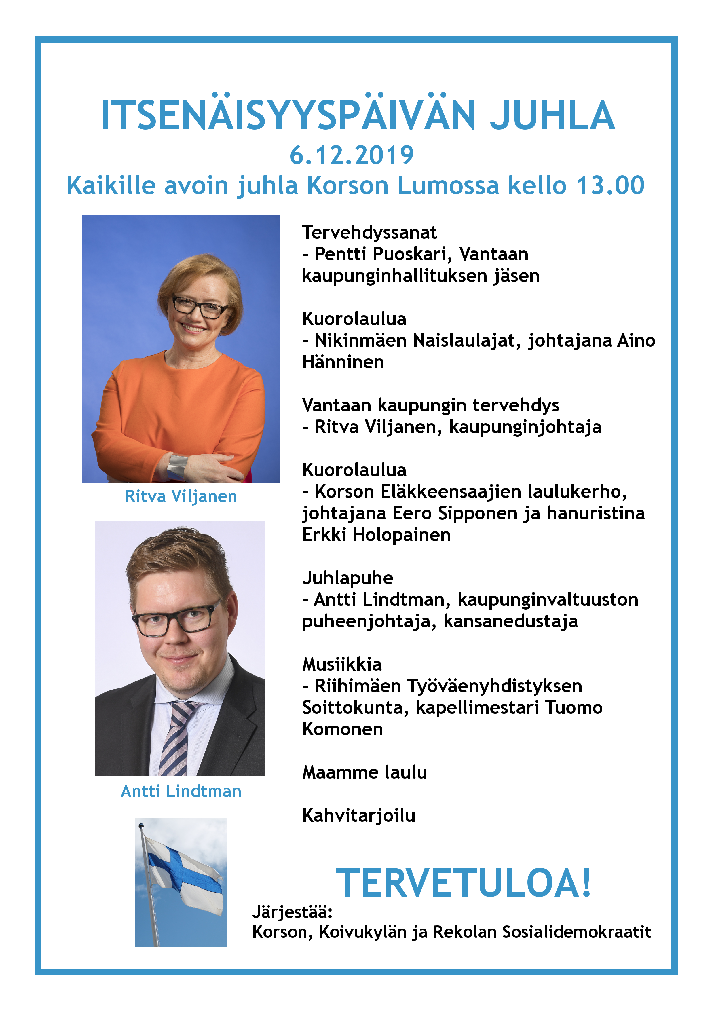 Korson Lumoon juhlimaan itsenäisyyttä 6.12. klo 13.