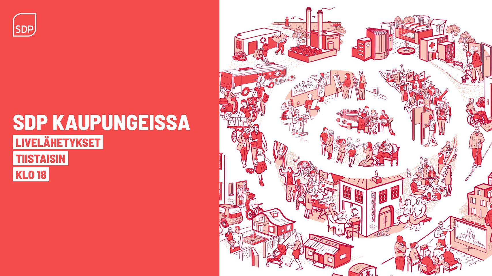 Facebook-live SDP kaupungeissa 2.3.