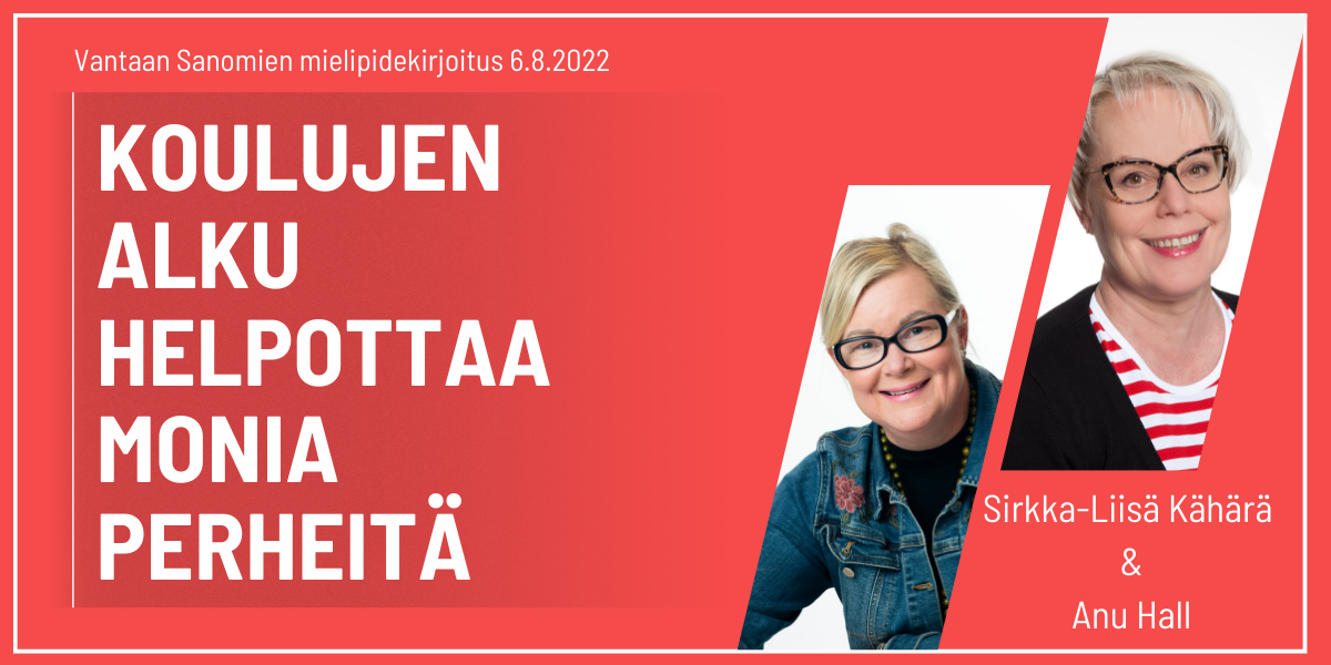 Koulujen alku helpottaa monia perheitä